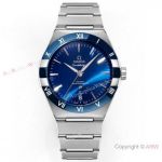 AAA Swiss Replica Omega Constellation Co-Axial 41 Full Steel Blue Ceramic Bezel